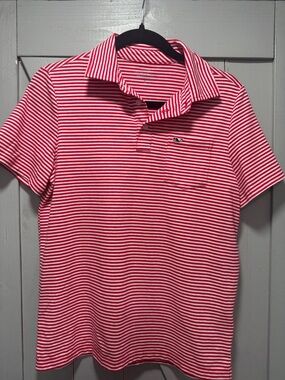Vineyard Vines Red & White Striped Kids Polo